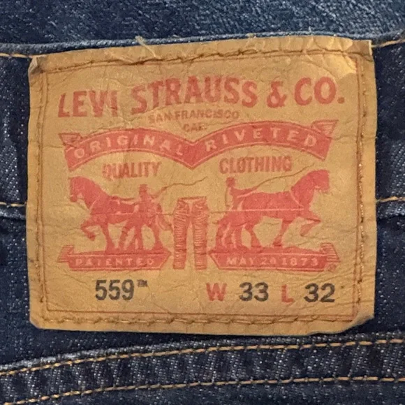 NWT Levi’s Men’s 559 Relaxed Straight Stretch Blue Jeans - Picture 2 of 8
